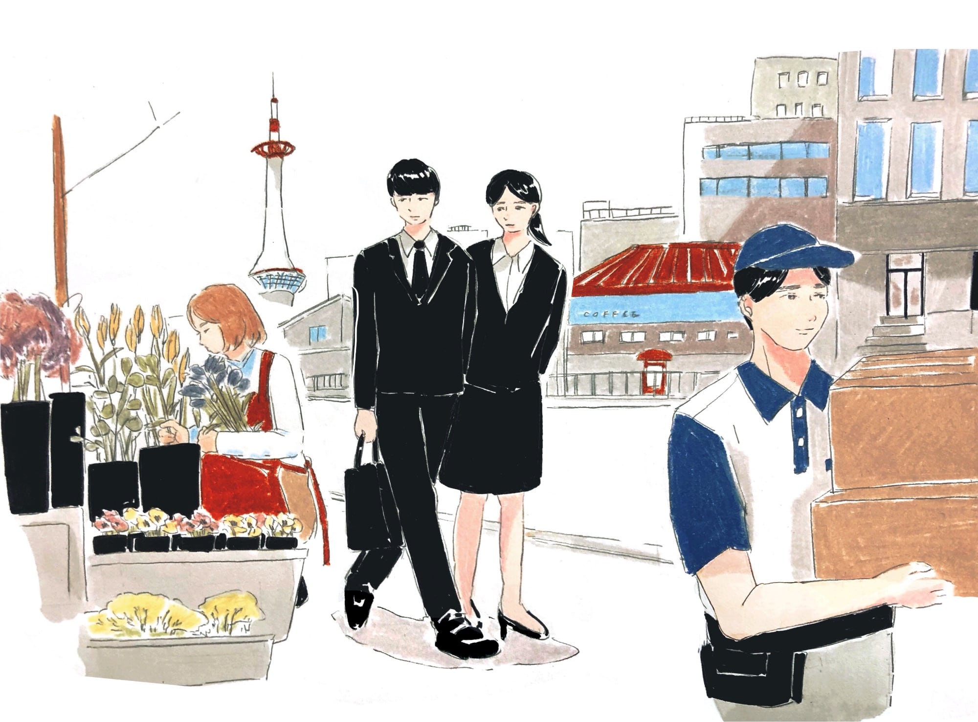 img_main2 京都ではたらくイメージイラスト